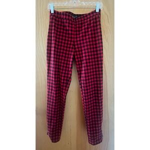 Red/Black Plaid Skinny Stretch Pants
